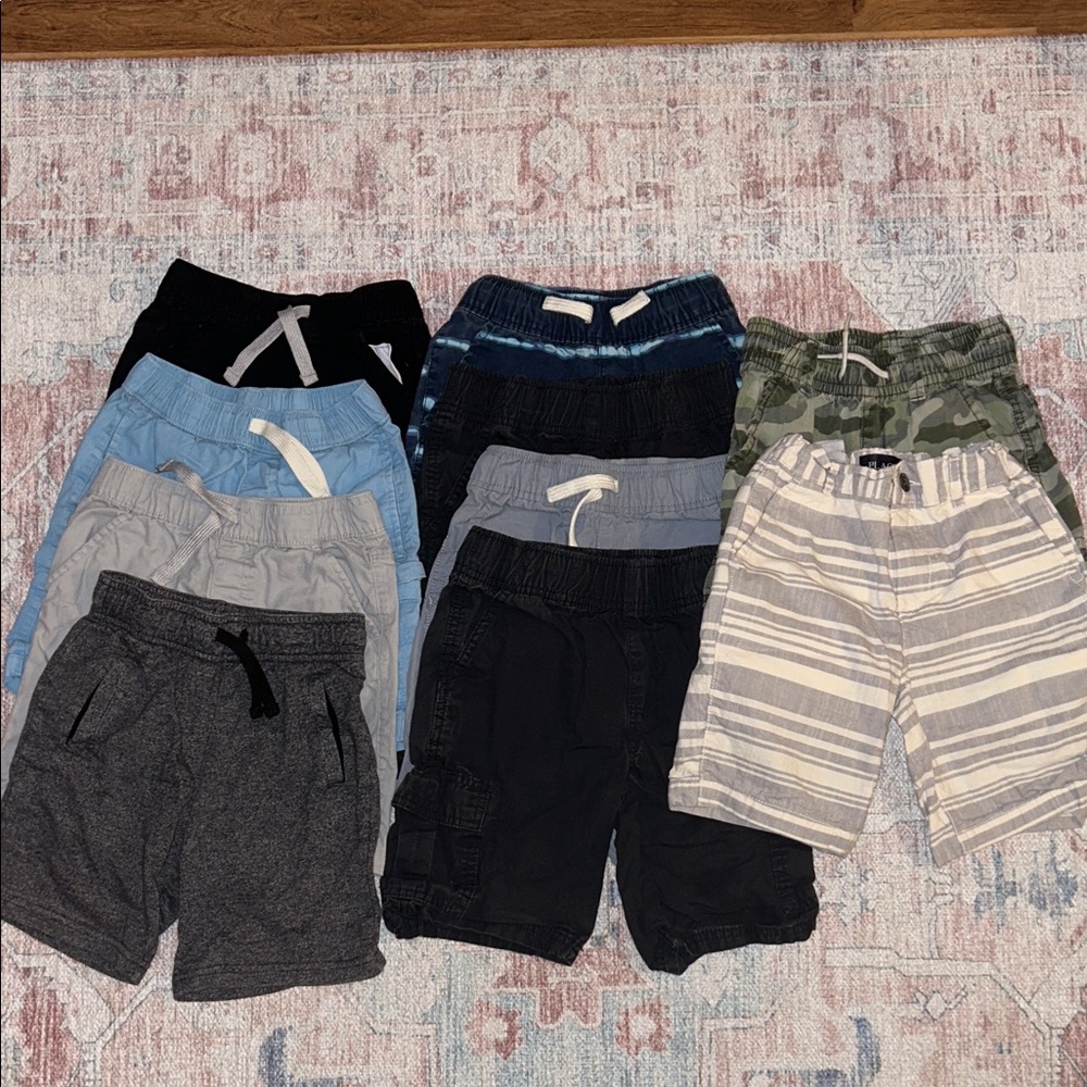 10 pairs The Children's Place boys Kids Shorts - Black, Blue, Gray, camouflage